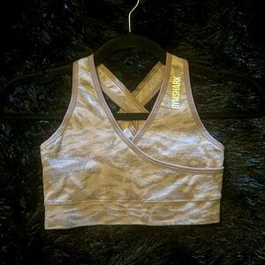 NWOT Gymshark purple camo bra size XS